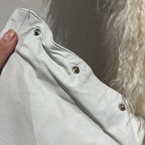 Vintage Wilson’s Leather & Tibetan Lamb Fur Detachable Sleeve Jacket/ Vest Combo - Picture 9 of 15